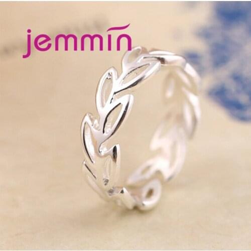 Adjustable Open-ended 925 Sterling Silver Rings For Women Fashionable Jewelry Garland Shape Accessories