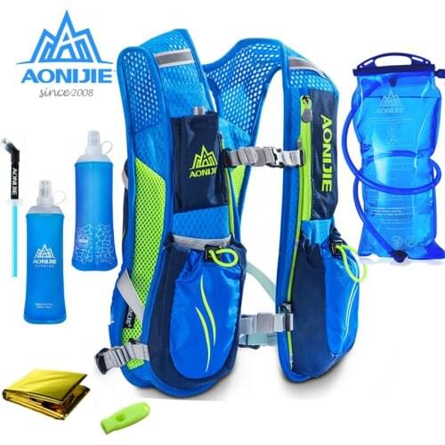 AONIJIE E885 New Running Marathon Hydration Nylon 5.5L Outdoor Running Bags Hiking Backpack Vest Marathon Cycling Backpack 450ML