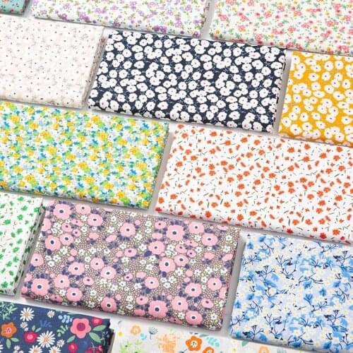 Width 57'' Cotton Material Printed Poplin Fabric for Handmade Childrens Clothes Shirts Skirts Cheongsam Fabric