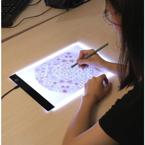 New LED lighted Copy Board light Pad Drawing Tablet Tracing Pad Sketch Book Blank Canvas for Painting Color Pencil Acrylic Paint