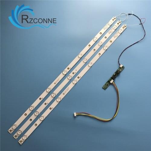 615 mm Universal LED Backlight strip 7lamp kit Board w/ Optical Lens Fliter for 31.5inch 32inch LCD LED TV or billboard