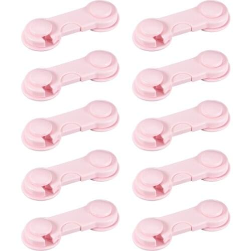 Uxcell Red Cabinet Locks, Proof Adhesive Lock for Drawers, Cabinets, Ovens, Refrigerators, Doors 10pcs