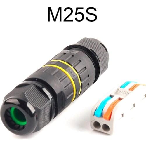 IP68 electrical cable Waterproof Wire Connector 2/3 Pin 222/223 Connector M25S Terminal Adapter Plug-in connection LED Light