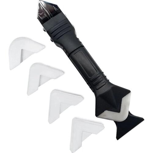 High quality7pcs/set 3 in 1 Silicone Caulking Tools Silicone Trowel Residue Scraper for Kitchen Bathroom Wall Floor Tile Sink