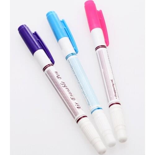 1pc 3 color Stitch Erasable Markers Soluble Cross Grommet Ink Fabric Marker Pens DIY Needlework Marker Pen Sewing