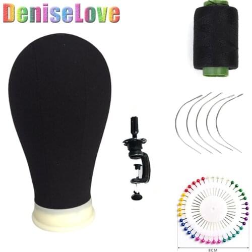 22'' Training Mannequin Head Canvas Head For Wigs Making set doll head Mannequin Head For Hairstyles Hairdressing Training Head