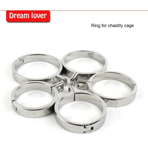5 size Penis Lock Refill Stainless Steel Cock Rings For Chastity Crafts Metal Male Chastity Device Fetish Adult Sex Toys Style