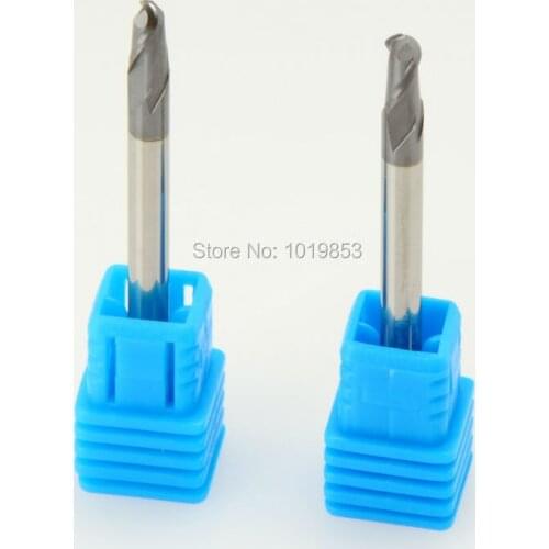 5pcs SLONS S200-R2x4x50L HRC50 4mm shank diameter BALL NOSE tungsten carbide end mills milling cutter for steel or cast iron