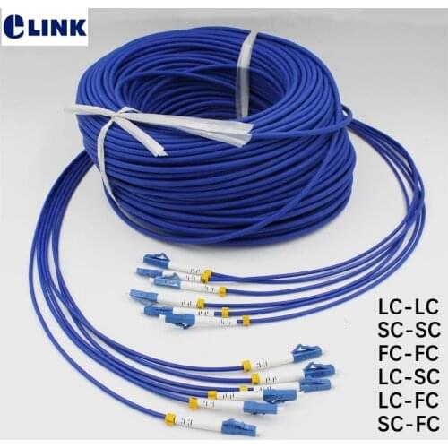 5mtr 6 core Armored fiber patchcords SC LC FC ST UPC APC Singlemode 6 fibers Armored optical fibre jumper cable ELINK ftth