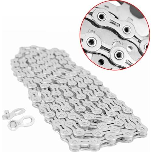 9/10 Speed Bicycle Chain Semi-hollow Moutain Bike Ultra-light 116L Gold and Silver Wear-resisting Chain