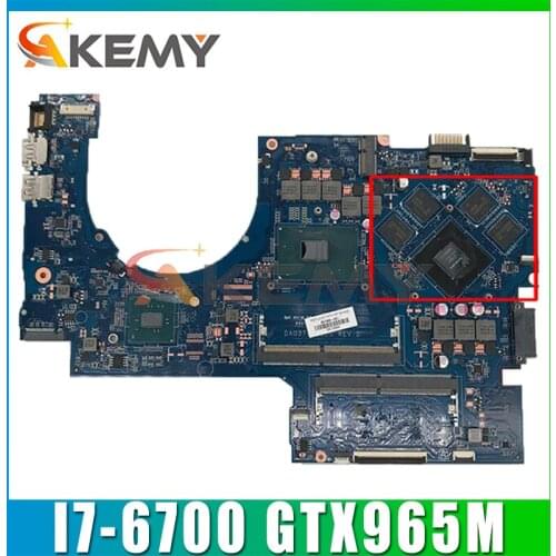 Akemy 862259-601 862259-001 DAG37AMB8D0 G37A For HP 17-W HP17-AB Notebook Computer Motherboard I7 6700 GTX965M DDR4 Test Ok