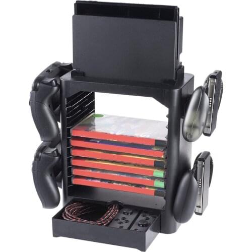 Console Accessories Case Storage Stand for Nintendo Switch Nintendoswitch Game CD Disc Joycon Pro Controller Holder Tower