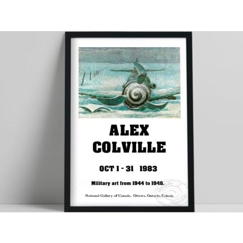 Alex Colville Canadian Exhibition Poster, Magic Realism Wall Art, Colville Messerschmitt Wall Painting, Canada Vintage Prints