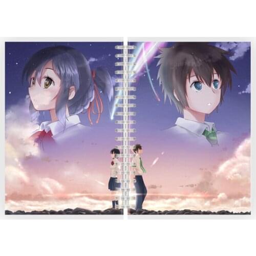 A5 Spiral Notebook Journal Note Book Anime Your Name 2 COSPLAY Movie Poster Andrew Mi No Na Wa Prints Love Silk Writing Pad Gift
