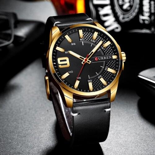 Curren 8371 Hot Top Brand Luxury Business Watch Men Watches Mens Quartz Leather Wristwatch Luminous Hands Clock Male