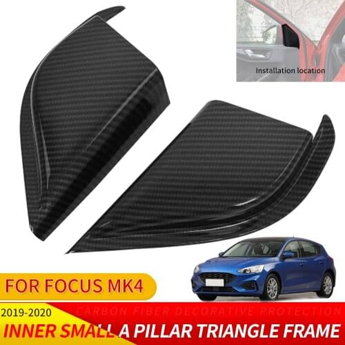 For Ford focus MK4 Hatchback 4D Sedan 5D car door Inner small A pillar Triangle frame Front tweeter ABS sticker 2019-2020