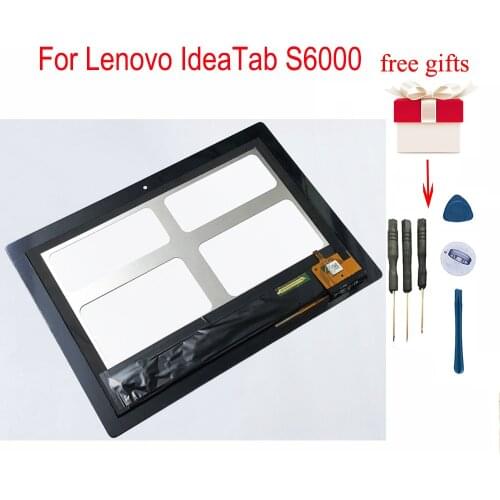 LCD Display Panel Monitor Module + Digitizer Touch Screen Panel Sensor Glass Assembly For Lenovo IdeaTab S6000 S6000-H 60032