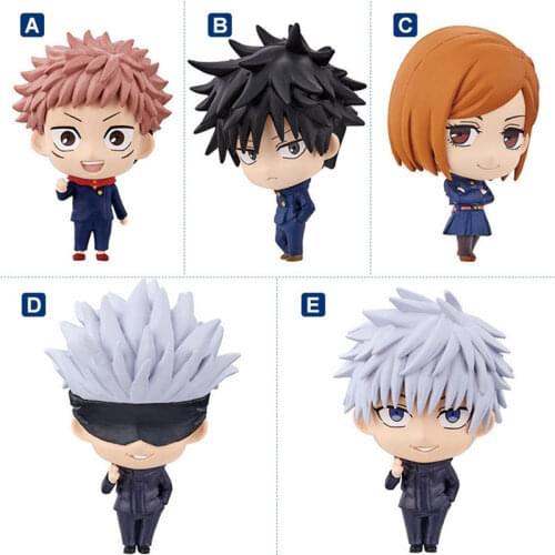 New 5pc/lot jujutsu kaisen anime figurine 5cm gojo satoru figure Itadori Yuji Fushiguro Megumi Kugisaki Nobara PVC action figure