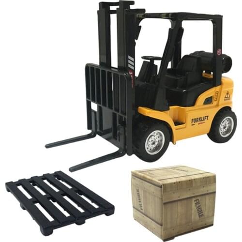 Alloy boy toy car construction vehicle child lift forklift child model toy gift box, Zhi alloy engineering collection