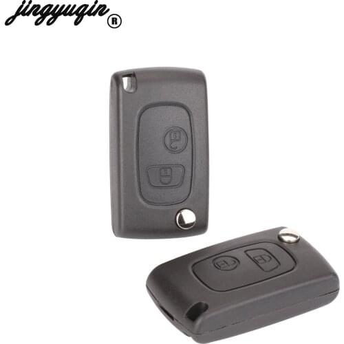 Jingyuqin VA2/HCA 2 Button Modified Flip Car Key Shell Fob For Citroen C1 C2 C3 C4 Xsara Picasso Remote Folding Key Fob Case