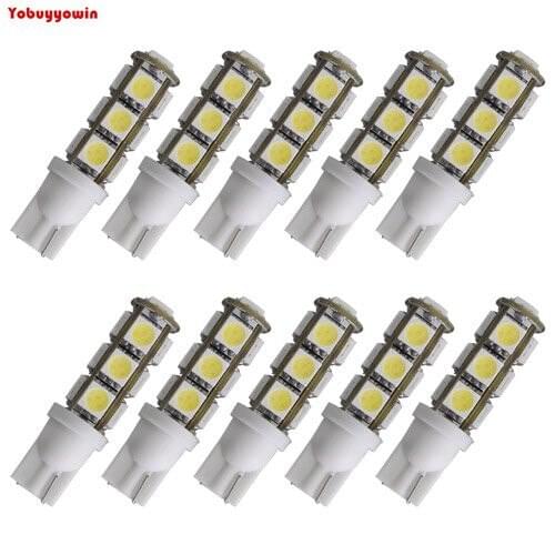 Kit 10 Lampada 13 Leds T10 W5W 194 5050 Pingo Farolete Pingao Torpedo