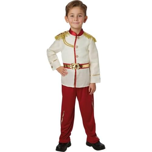 Handsome Boy Middle Ages Noble Royal Charming Prince Child Kids Carnival Party Halloween Cosplay Costumes