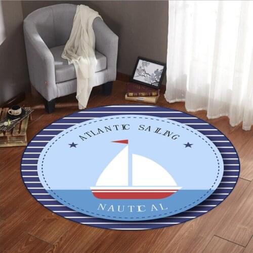 Round Cartoon Bedroom Carpet Cute Animal Non-slip Doorway Sofa Table Floor Mat Modern Decorative Large Carpet Part One