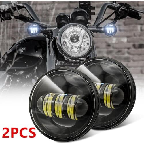 2PCS 30W Motorcycle 4-1/2" 4.5inch LED Passing Light Fog Lamps Auxiliary Light Bulb Projector Spot Driving Lamp Headlight