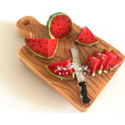 Mini Fruits Vegetables Magnetic Fridge Message Board Magnets Blackboard Magnet Stickers Watermelon Banana Tomato Model Magnets