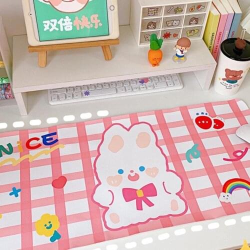Cute Cartoon Soft Table Antiskid Waterproof Desk Mat Mouse Pad Big Size Desktop Keyboard Pad Mat School Stationery Accessories