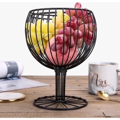 Wine Glass Shape Multi-Functional Storage Vegetable Fruit Basket Dessert Fruit Basket