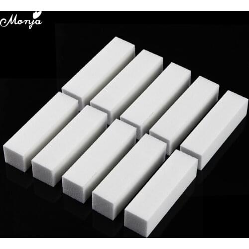 Monja 10Pcs Nail Buffer Block Files Sponge Sanding Buffing Grinding Polishing Home DIY Manicure Nail Art Tools