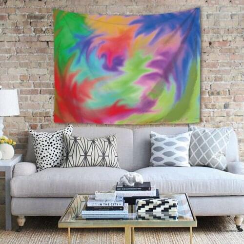 Rainbow Art Wall Irregular Line Colored Tapestry Wall Blanket Personality simplicity Home living room decoration