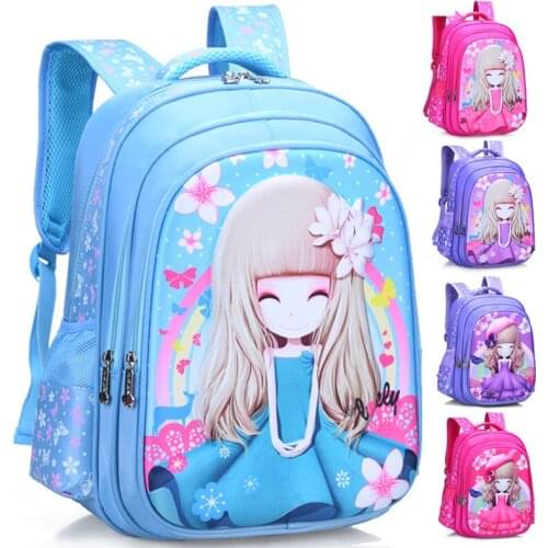 New Cartoon Schoolbag Primary School Childrens Light Schoolbag Girls Fashionable & Lovely Spine Protecting Waterproof Backpack