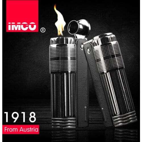 Genuine IMCO brand steel gasoline lighter.Vintage Black kerosene lighter,mens cigarette lighter