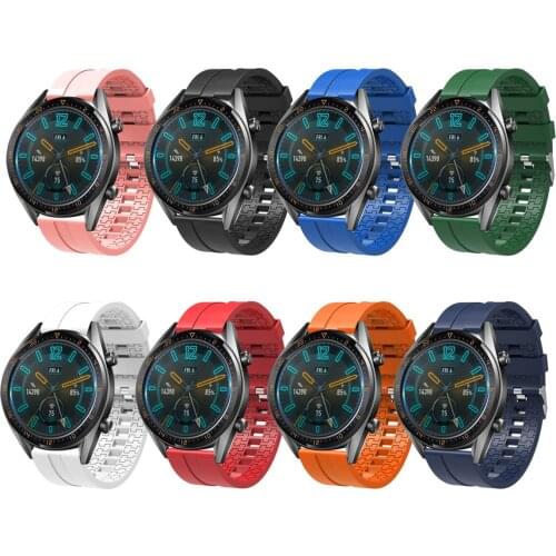 Sport Solicone watch band for huawei GT 1 2 2e 46mm watchbands men women bands For Samsung Galaxy Watch 46MM Gear S3 22mm strap