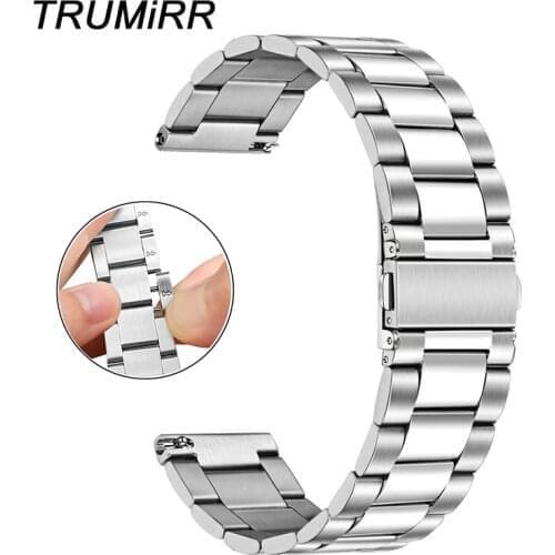 Easy Detach Stainless Steel Watchband for Xiaomi Huami Amazfit GTR 47mm Watch Band Middle Polish Strap Wristband Silver Black