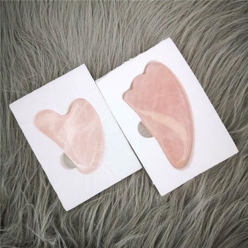 Natural Jade Gua Sha Scraper Board Massage Rose Quartz Jade Guasha Stone For Face Neck Skin Lifting Wrinkle Remover Beauty Care