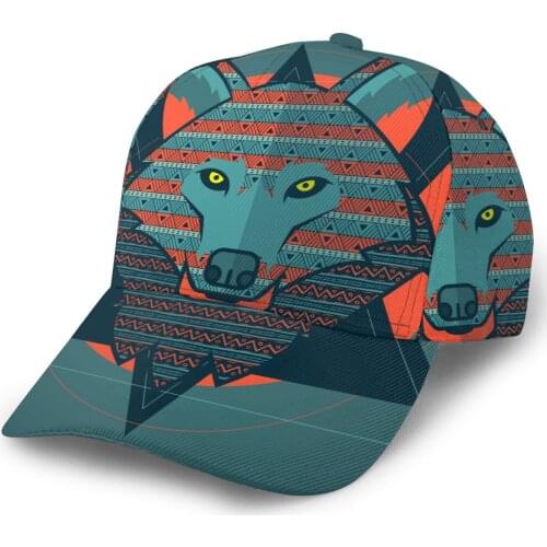 Stylized Wolf Outdoor Sport Caps Baseball Hat Men Women Visor Cap Baseball Cap Street Hip Hop Caps