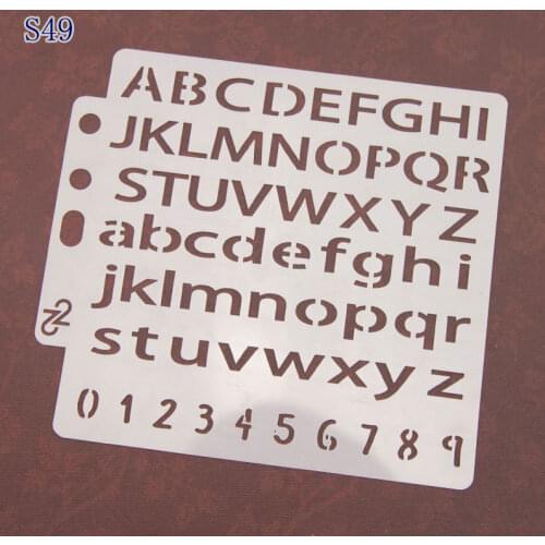 English letter number Layering Stencils for Diy scrapbook/photo album Decorative Embossing coloring,painting stencil,home decor