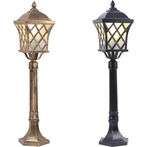 European E27 Outdoor Column Light Courtyard Path High Pole Street Lawn Lamp Driveway Post Yard Garden Light Waterproof Lamp