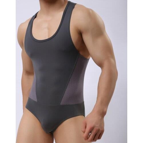 High quality Brave Person Male sexy Underwear Shapers Mens Bodysuits man Breathable Body Building One-piece garment Men Singlet