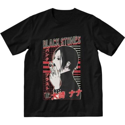 Funny Nana Osaki T-shirt Men Graphic T Shirt Short Sleeve Harajuku Anime Manga Tshirt 100% Cotton Tee Tops Clothes Gift Idea