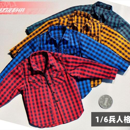 1/6 Plaid Shirt Coat Clothes F 12" Male Female PH TBLeague JO Figure Body Toys In Stock