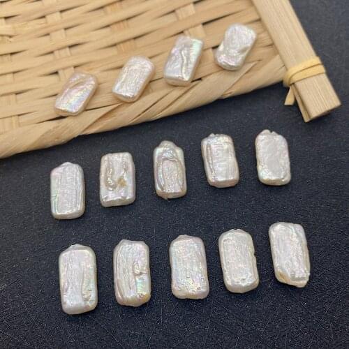 1 Piece/bag Natural Pearls White Rectangular Jewellery Loose Beads for DIY Bracelets Necklaces Earring Spacer Beads Accessories
