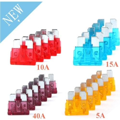 10pcs Car Blade Fuse 5A 10A 15A 40A Car Auto Fuse Automotive Boat Truck Standard Blade Car Fuse