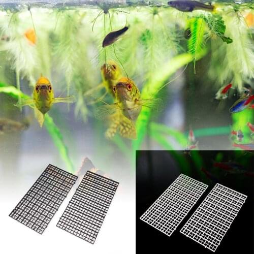 2pcs Durable Plastic Fish Grid Divider Holder Fish Tank Tray Egg Crate Aquarium Tank Filter Bottom Isolate Pane