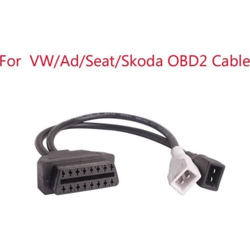 2015 OBD2 Cable Female to 16 Pin Connector Adapter Cables for VW/Audi/ Seat/Skoa OBD 2 odbii Connect cables