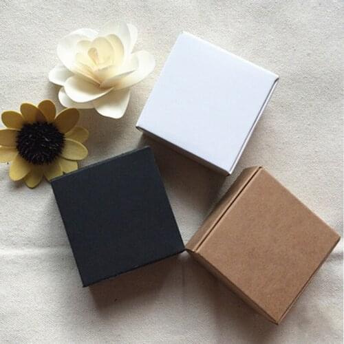 50pcs kraft cardboard box handmade soap packaging box DIY wedding gift package kraft jewelry packaging craft box small