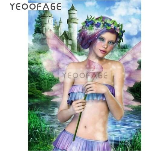 Diy Diamond Embroidery icon Diamond painting Angel,castle picture full square Diamond mosaic painting rhinestone Needlework